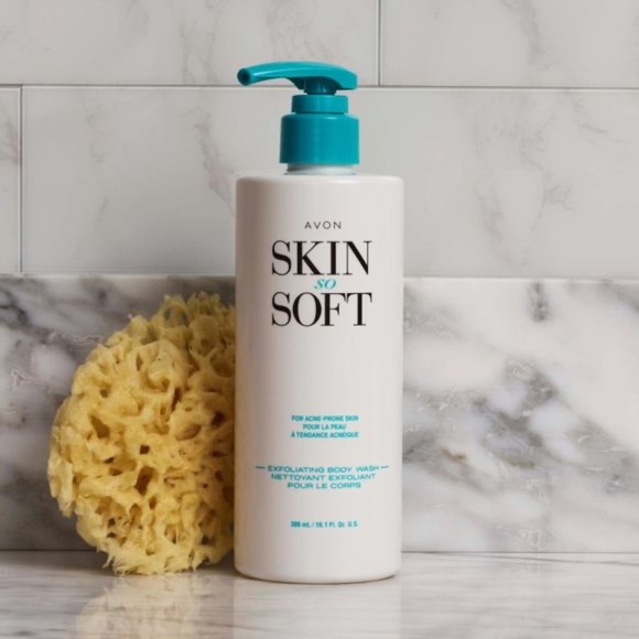 **AVON* Skin So Soft Exfoliating Acne-Prone Skin Body Wash 10.1 fl. oz. - Picture 1 of 6